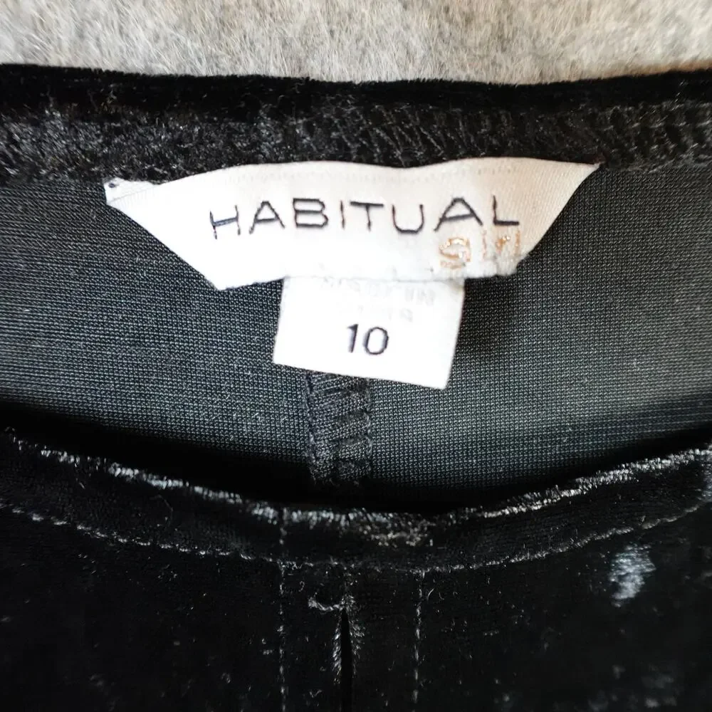 Habitual‎ Dress Girls 10 Velvet Black Mini Holiday